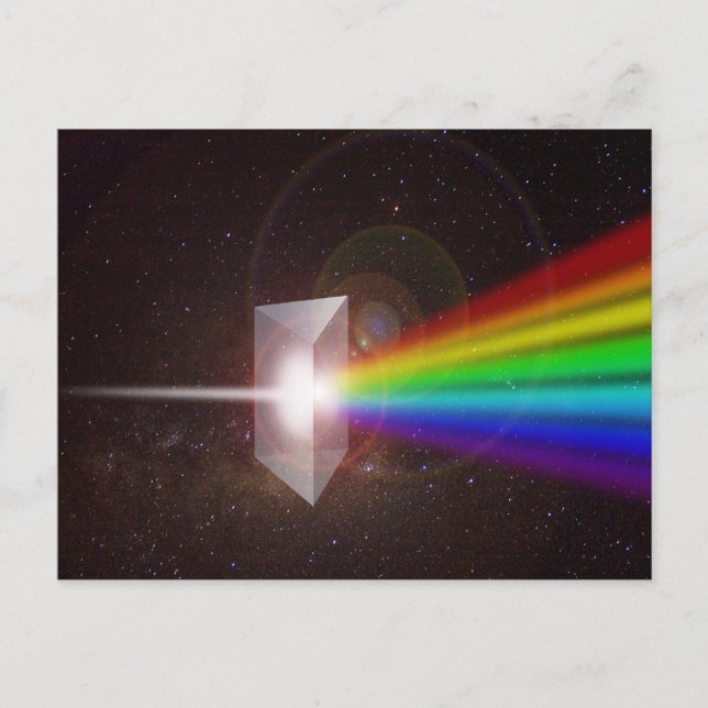 Prism Färg Spectrum Space Stars Galaxy DE LaRue Vykort (Framsida)