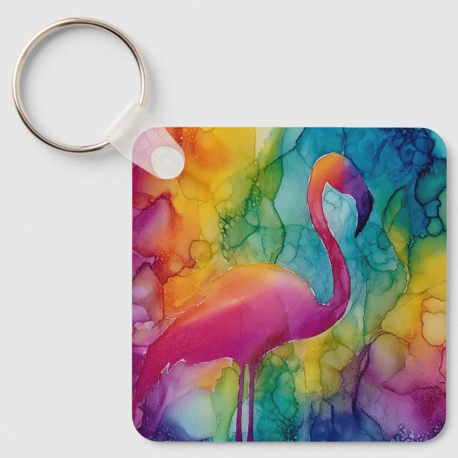Prism Flamingo Nyckelring (Framsida)