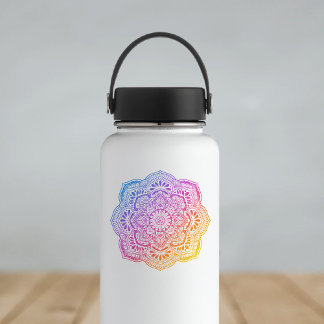 Prism Flower Mandala Custom-Cut Vinyl Sticker Klistermärken