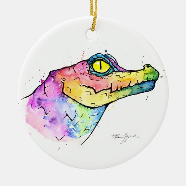 Prism Gator Julgransprydnad Keramik (Framsidan)