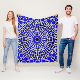 Prism Mandala ( Blå ) Fleecefilt