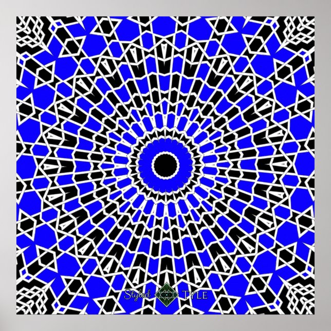 Prism Mandala ( Blå ) Poster (Framsidan)