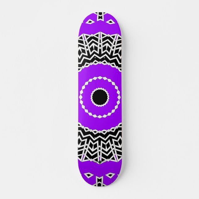 Prism Mandala ( Lila ) Mini Skateboard Bräda 18,5 Cm (Framsida)
