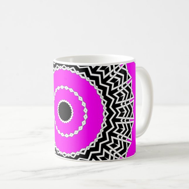 Prism Mandala ( Rosa ) Kaffemugg (Framsida höger)
