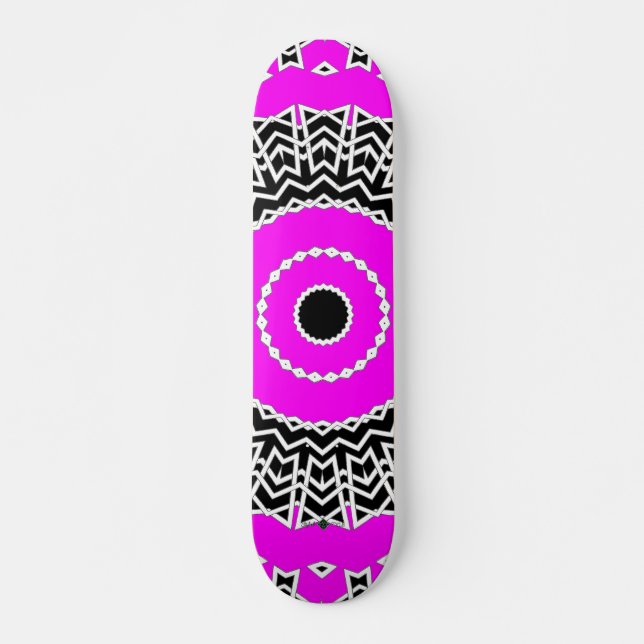 Prism Mandala ( Rosa ) Mini Skateboard Bräda 18,5 Cm (Framsida)