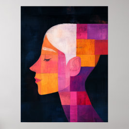 Prism of Her Profile — Abstract Realism Poster
