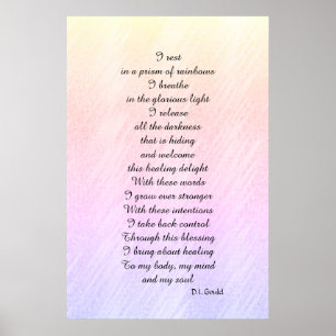 "Prism of rainbows"-dikt poster