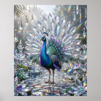 Prism Påfågel Kristallträdgård Poster