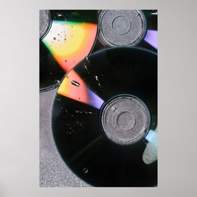 Prism Rhythm: Y2K Retro CD & Iridescent Ljuskonst Poster (Framsidan)