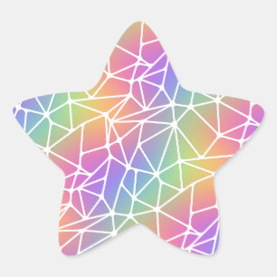 prism synapse net - regnbågswebb : stjärnformat klistermärke