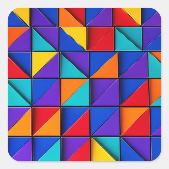 Prism Tile Fyrkantigt Klistermärke (Framsida)