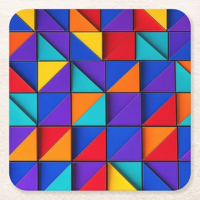 Prism Tile Underlägg Papper Kvadrat (Framsidan)