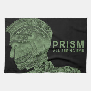 PRISMA - allt seende öga - grönt Kökshandduk