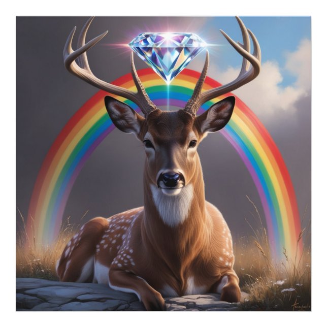 Prismatic Antlers Fototryck (Framsidan)