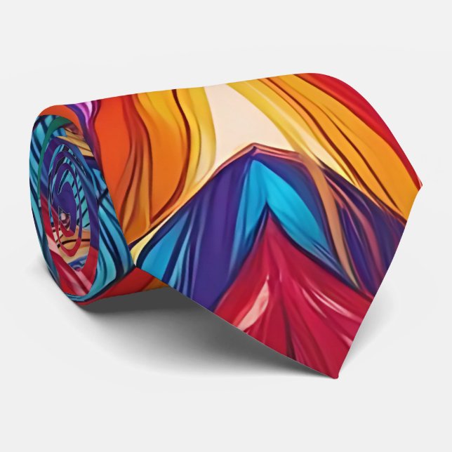 Prismatic Blommönster Neck Tie Slips (Rullad)