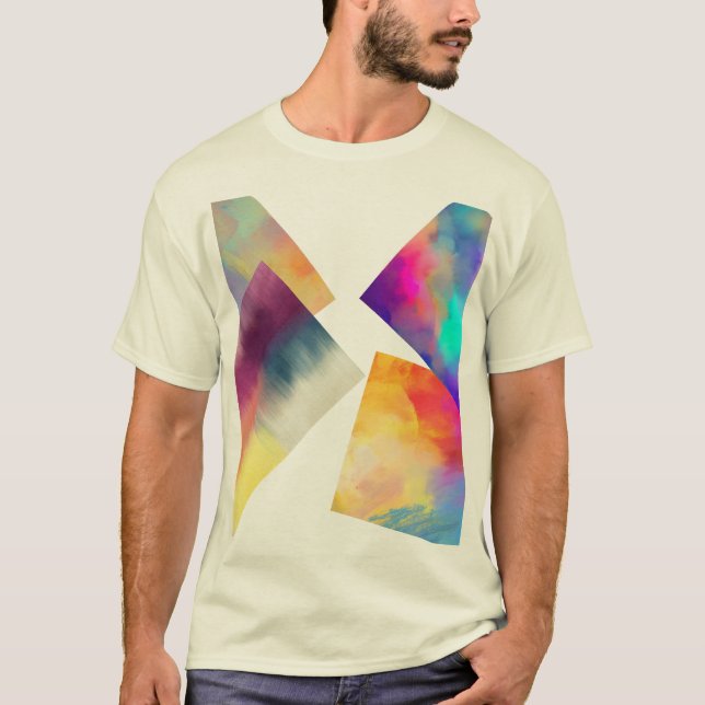 Prismatic Burst Gradient T Shirt (Framsida)