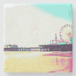 Prismatic Dots Santa Monica Pier Stenunderlägg