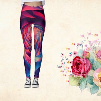 "Prismatic Fractal Leggings" Leggings