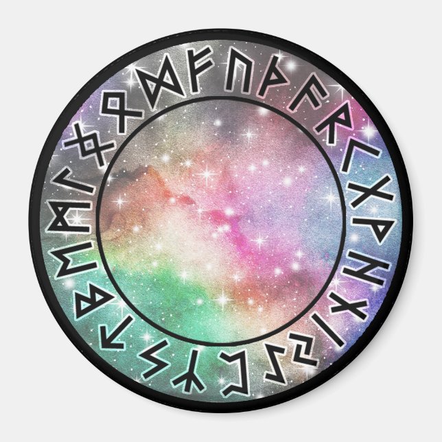 Prismatic Galaxy Rune Circle [00. blank] Magnet (Framsidan)