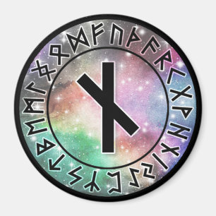 Prismatic Galaxy Rune Circle [10] Nauthiz] Magnet