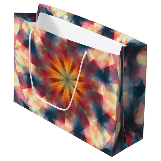 Prismatic Kaleidoscopic Psychedelic Mandala (Framsidan Vinklad)