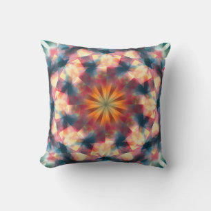 Prismatic Kaleidoscopic Psychedelic Mandala Kudde