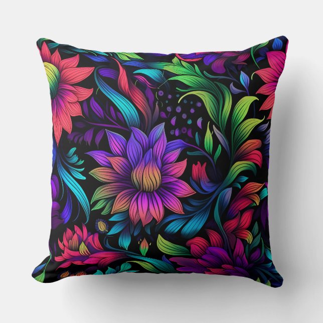 Prismatic Petalscape Botanical Kudde (Framsida)