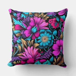 Prismatic Petalscape Botanical Kudde