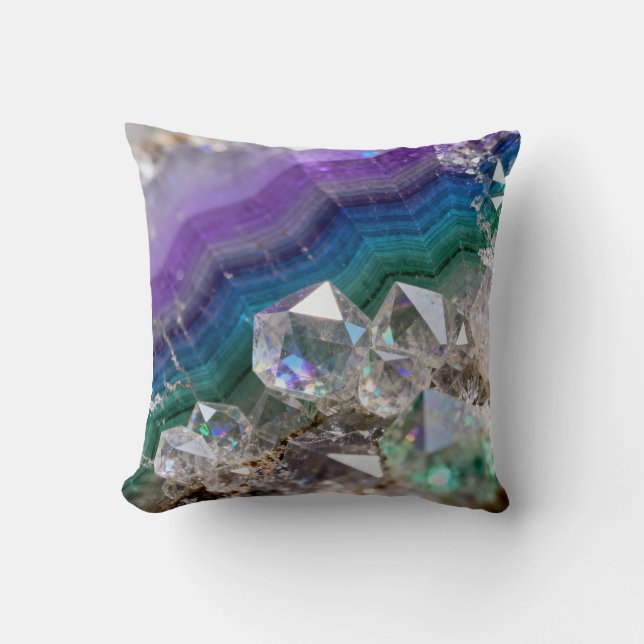 Prismatic Quartz Fusion Vibrant Crystal Design Kudde (Framsida)