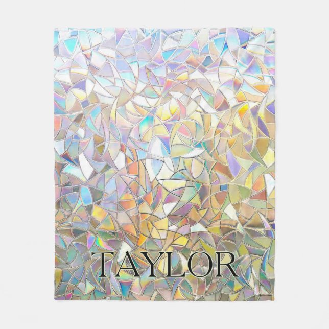 Prismatic Stained Glass Effect - Rainbow Prismatic Fleecefilt (Framsidan)