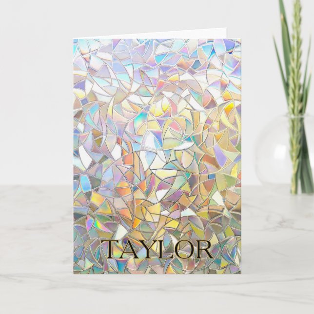 Prismatic Stained Glass Effect - Rainbow Prismatic Kort (Framsida)