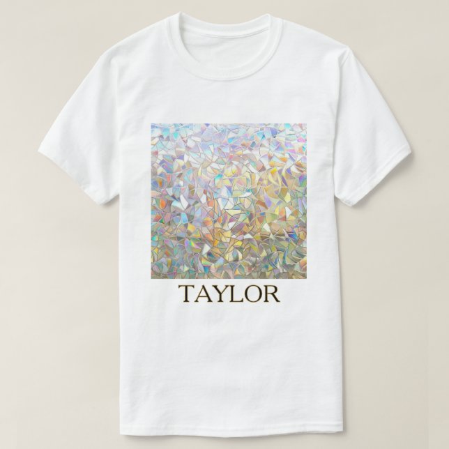 Prismatic Stained Glass Effect - Rainbow Prismatic T Shirt (Design framsida)