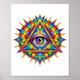 Prismatisk Dawn Eye-affisch Poster
