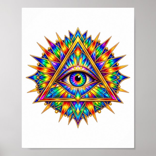 Prismatisk Dawn Eye-affisch Poster (Framsidan)