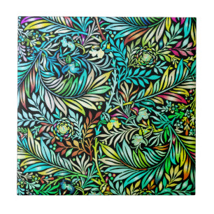 Prismatisk Fern-Grönt Kakelplatta