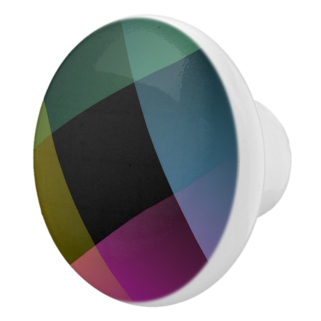 Prismatisk Geometrisk Abstrakt Keramisk Knapp Knopp (Höger)