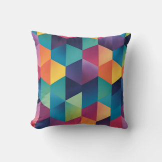 Prismatisk geometrisk symfoni kudde