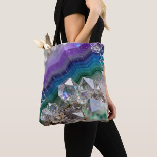 Prismatisk kvartsfusion Vibrant kristalldesign Tygkasse