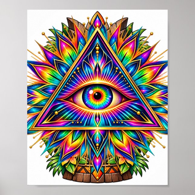 Prismatisk solstrålning ögonposter poster (Framsidan)
