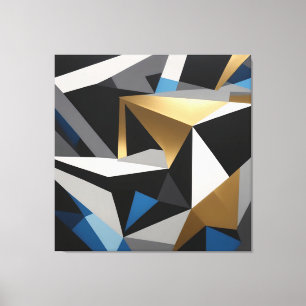 Prismatiska fragment Sammanlänkade trianglar Canvastryck
