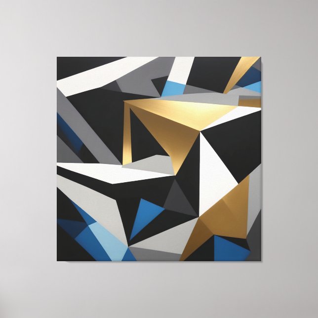 Prismatiska fragment Sammanlänkade trianglar Canvastryck (Framsida)