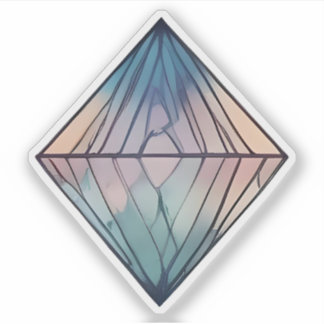 Prismatiska reflektioner: Abstrakt geometrisk diam Klistermärken
