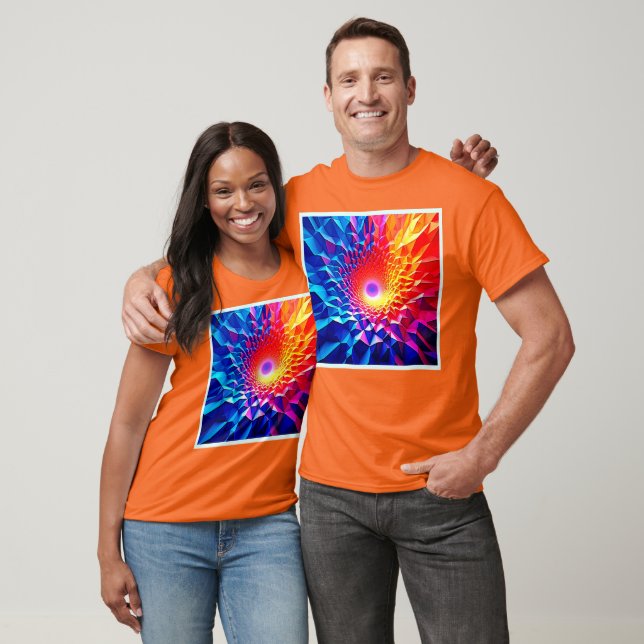 Prismatiskt geometriskt färgvirveldesign t shirt (Unisex)