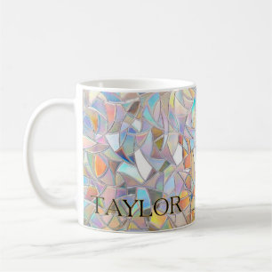 Prismatiskt glaseffekt - regnbåge prismatisk kaffemugg
