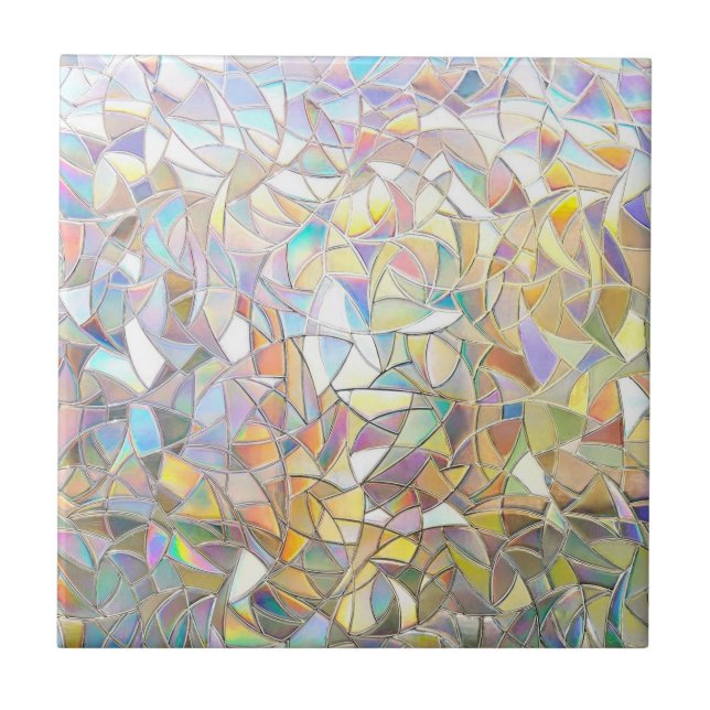 Prismatiskt glaseffekt - regnbåge prismatisk kakelplatta (Framsidan)