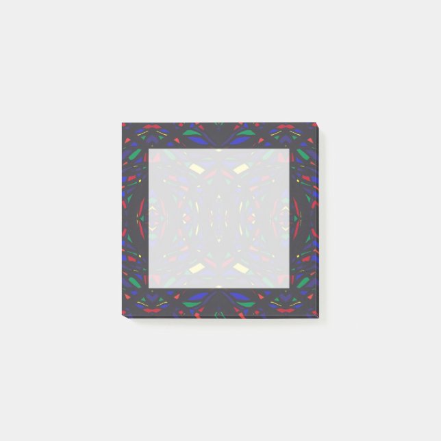 Prismatiskt regnbågsabstrakt akrylkonst post-it block (Framsida)