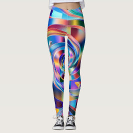 Prismatiskt spiralsymfoni leggings