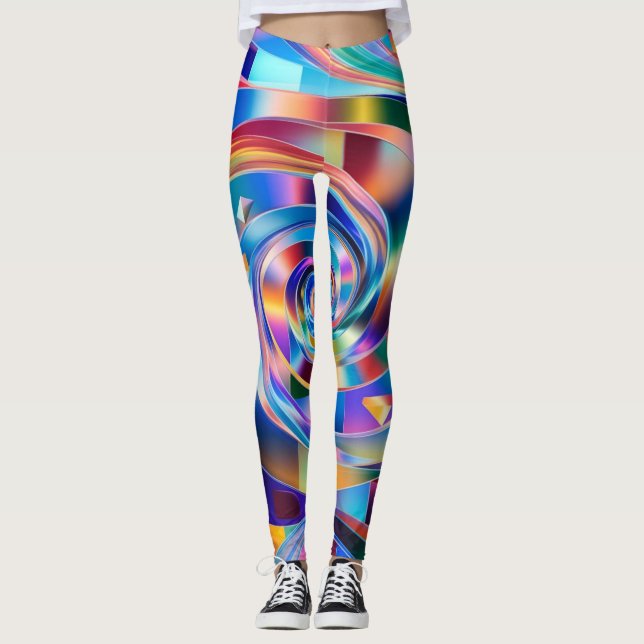 Prismatiskt spiralsymfoni leggings (Framsida)