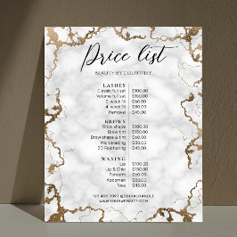 Prismeny för Marble & Guld Elegant Salon eller Spa Poster