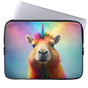 Prismhorn: Regnbåge Capybaraicorn Laptop Fodral
